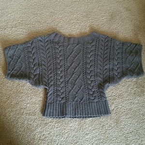 Express gray cable knit dolman sweater